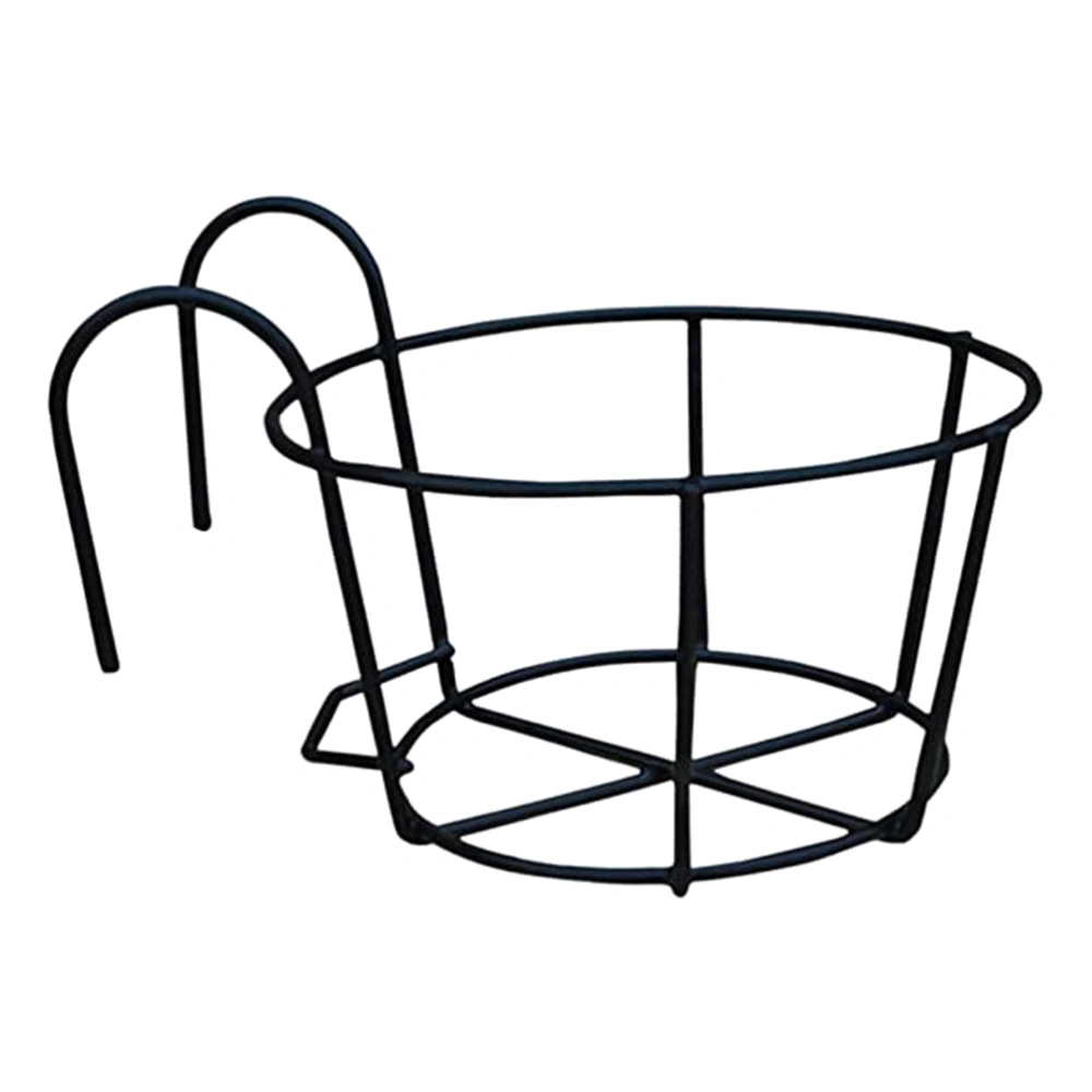 Iron Wire Hanging Flower Pot Brackets Holder Balcony Flower Pot Stand Rack Railing Shelf Patio Balcony Decoration