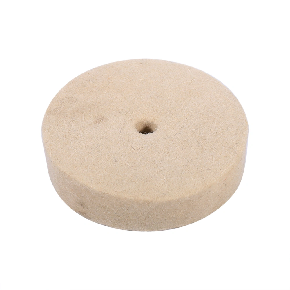 1PC 100x25mm 4" Beige Polishing Buffing Grinding Round Wheel Wool Soft Felt Polisher Disc Pad