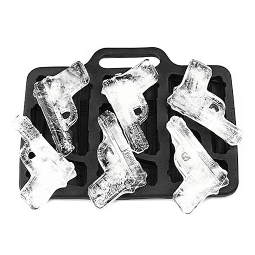 DIY Ice Handgun Shaped Ice Mold Tray Drink Accessories Safety Soft Silicone Mold for Chocolate Jelly