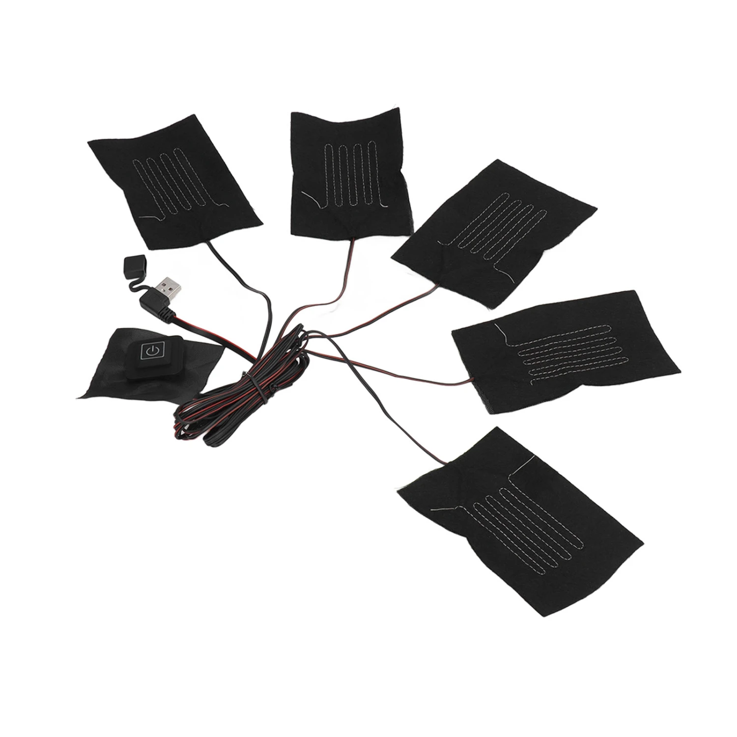 5 in 1 Electric Vest Cloth Heat Pad 3 Gears Temperature Adjustable USB Heating Pad Waterproof Composite Fiber Heater Pad