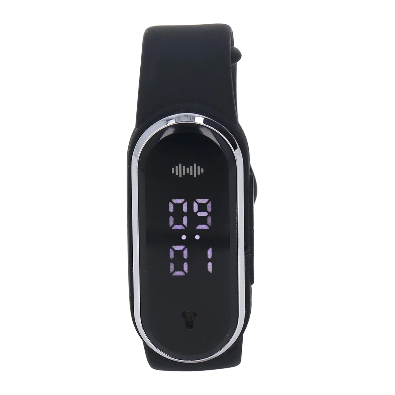 Anti Mosquito Bracelet Watch Silica Gel USB Rechargeable Ultrasonic Mosquito Repellent Bracelet for Outdoor Black
