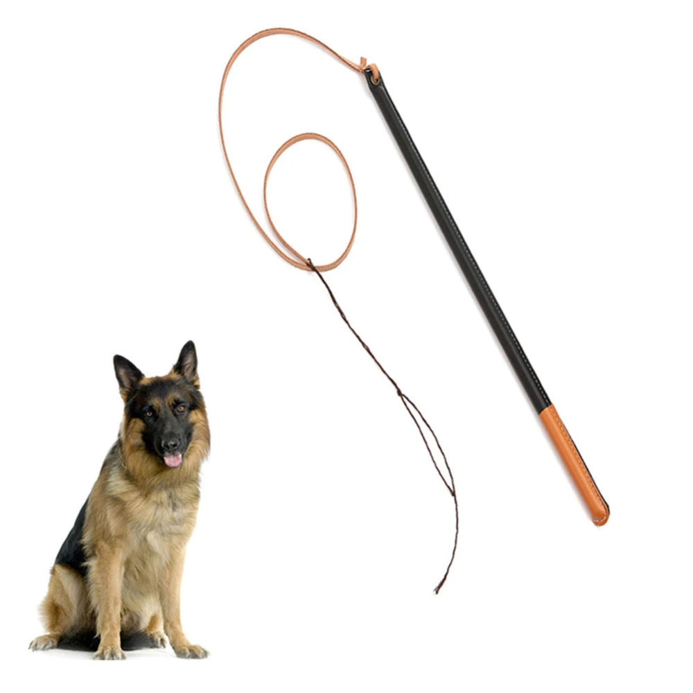 Imitation Leather Dog Training Whip Professional Dog Training Tool with Handle Pet Supplies