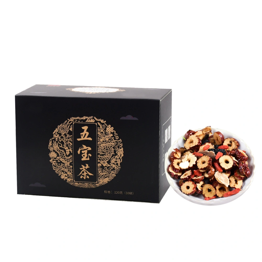 Five Treasures Tea Ginseng Polygonatum Wolfberry Dried Jujube Mulberry Maca Nourishing Tonic Health Tea