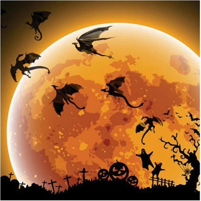 7pcs/Lot 3D Gothic Dragon Wall Sticker Inspired Dragon Wallpaper