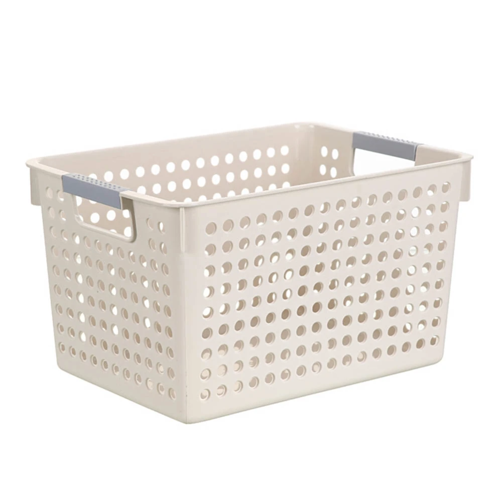 Home Plastic Storage Basket Desktop Hollow Fruit Sundries Storage Basket Bathroom Towel Storage Basket