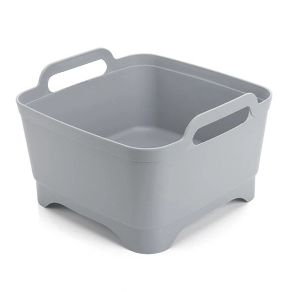 Wash and Drain Washing Up Bowl with Drain Plug and Carrying Handles Portable Kitchen Dish Wash Basin