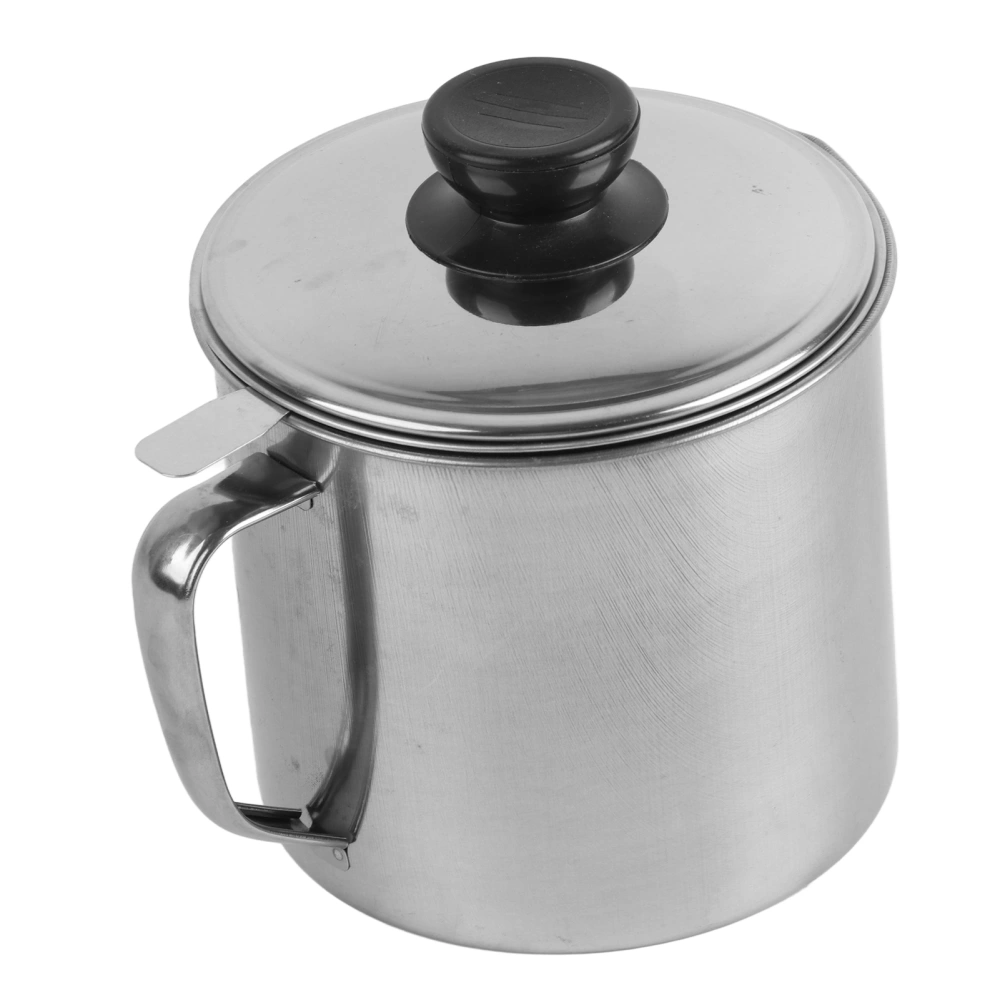 Oil Strainer Pot 1.3L Capacity 304 Stainless Steel Cooking Oil Container Anti Leakage for Home Restaurant