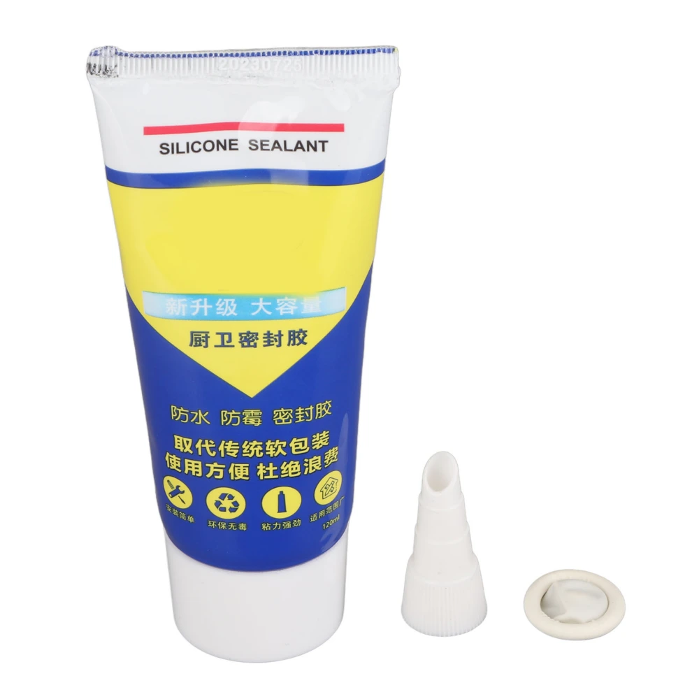 Multipurpose Silicone Sealant Waterproof Caulk Seal for Basement Bathroom Kitchen Indoor White