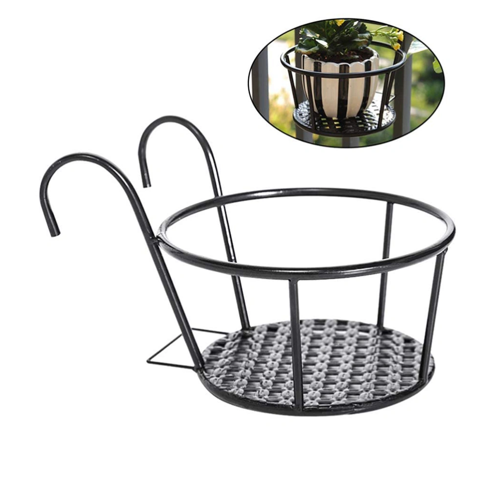 Iron Hanging Flowerpot Portable Flower Pots Metal Garden Flowers Bucket