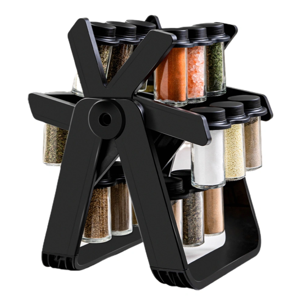 Rotating Spice Rack Spice Organizer with 18 Bottles Seasoning Rack Organizer for Kitchen Counter Shelf