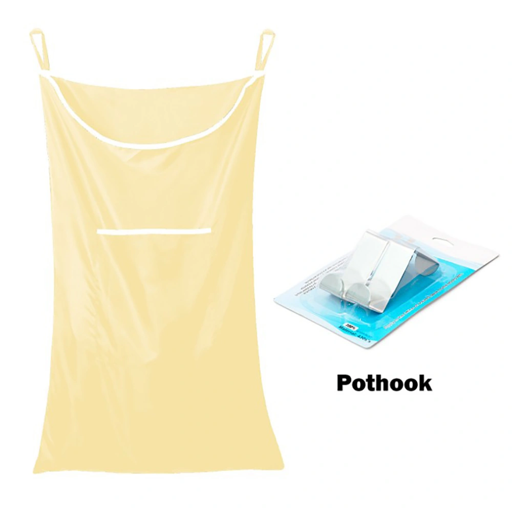 Portable Door Hanging Laundry Bag Space Saving Wall Hanging Laundry Bag with 2 Hooks