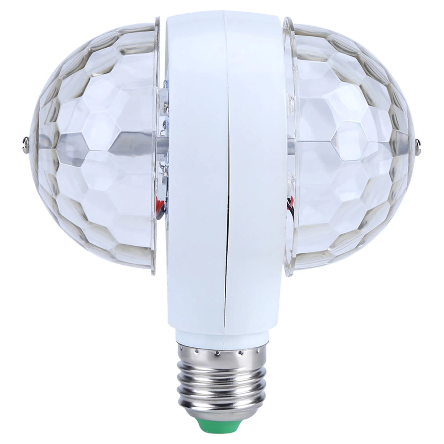 E27 RGB LED Disco Stage Lights Ball Bulb 2‑Head Rotating Party Effect Lamp 110-220V EU Plug