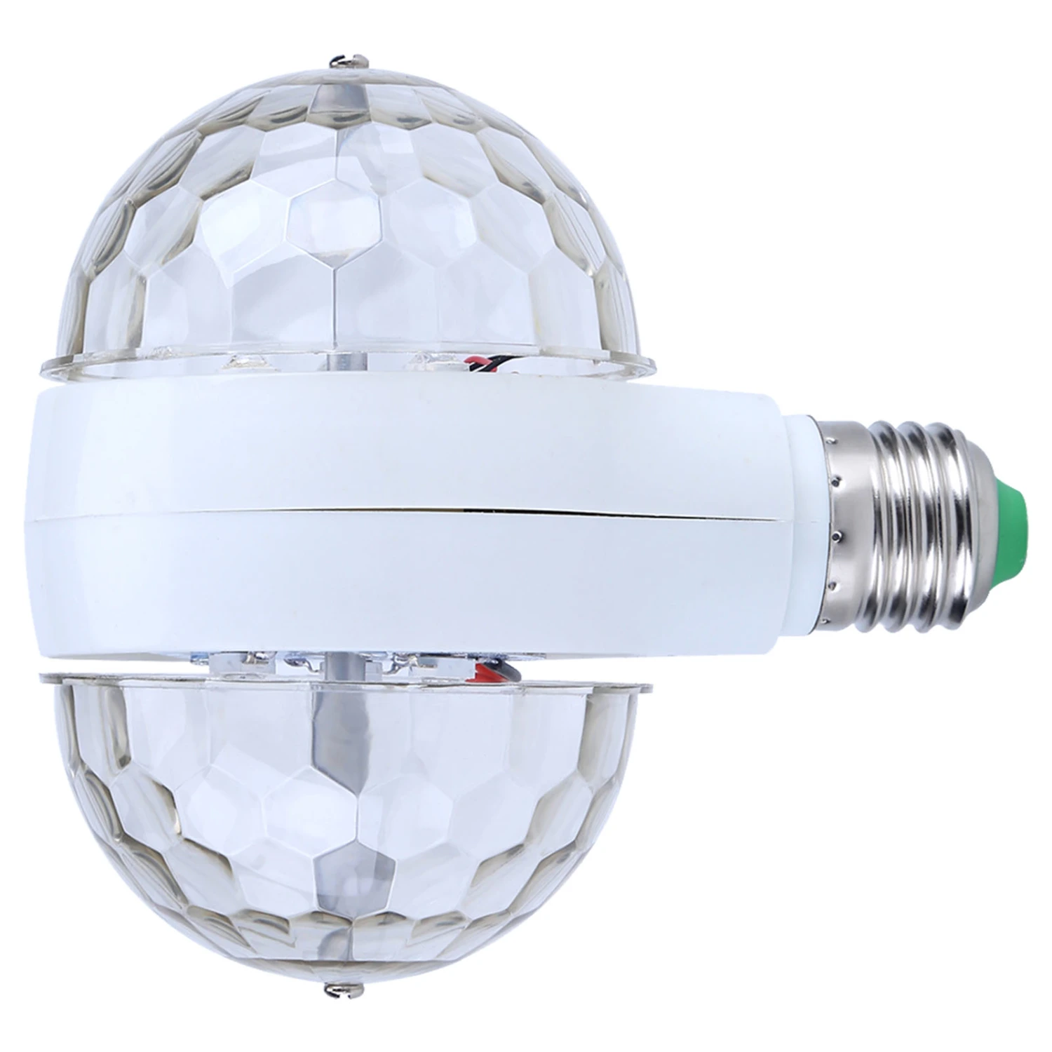 E27 RGB LED Disco Stage Lights Ball Bulb 2‑Head Rotating Party Effect Lamp 110-220V EU Plug