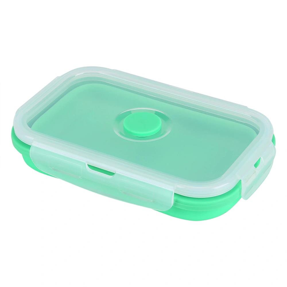 500ml Silicone Collapsible Portable Lunchbox Bowl Folding Food Storage Container Green