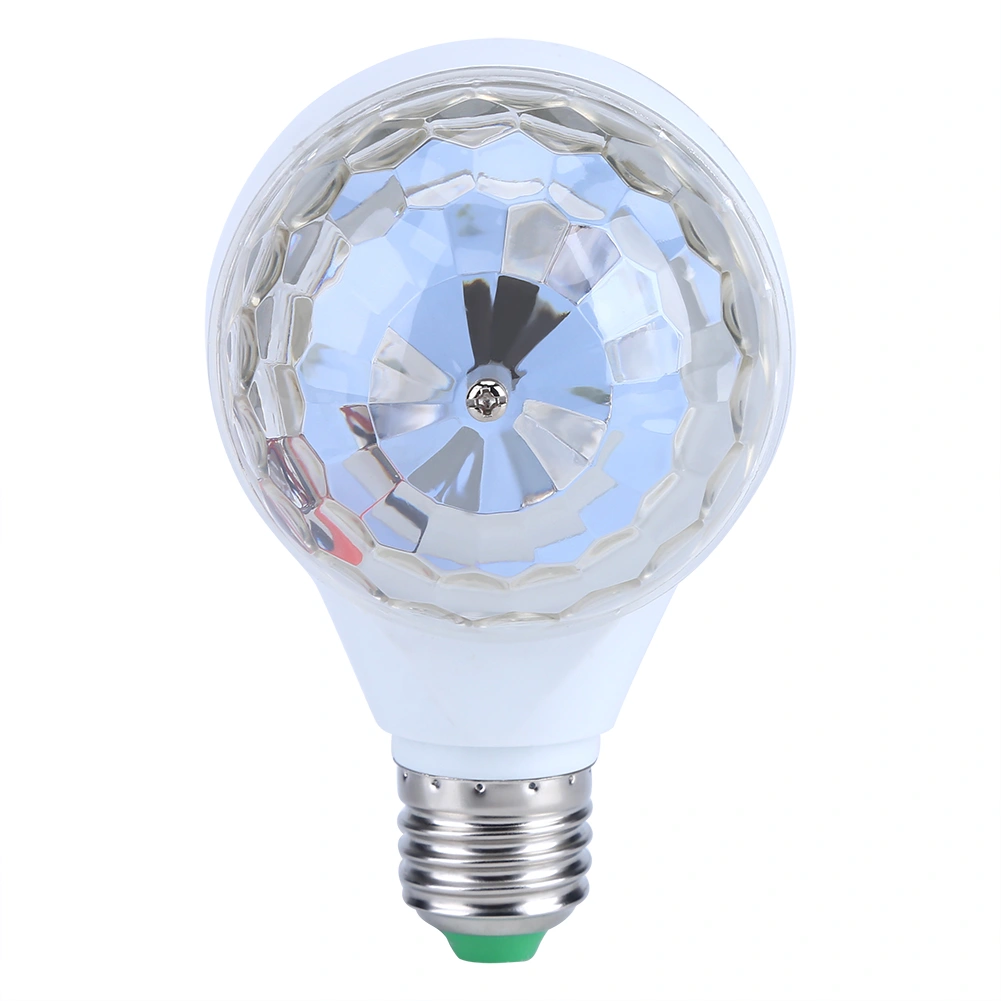 E27 RGB LED Disco Stage Lights Ball Bulb 2‑Head Rotating Party Effect Lamp 110-220V US Plug