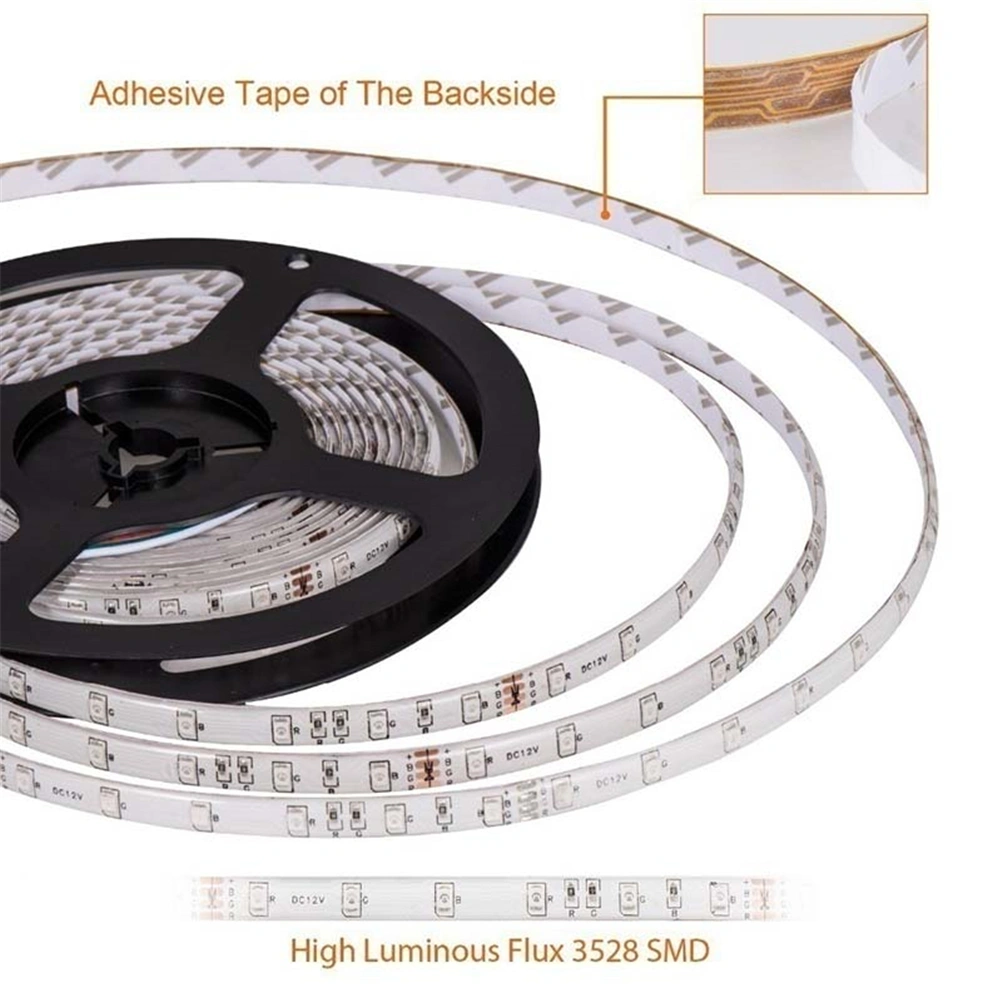 LED Light Strip 5M/16.4 inch SMD 3528 RGB LED Backlight Strip Kit with Remote Control