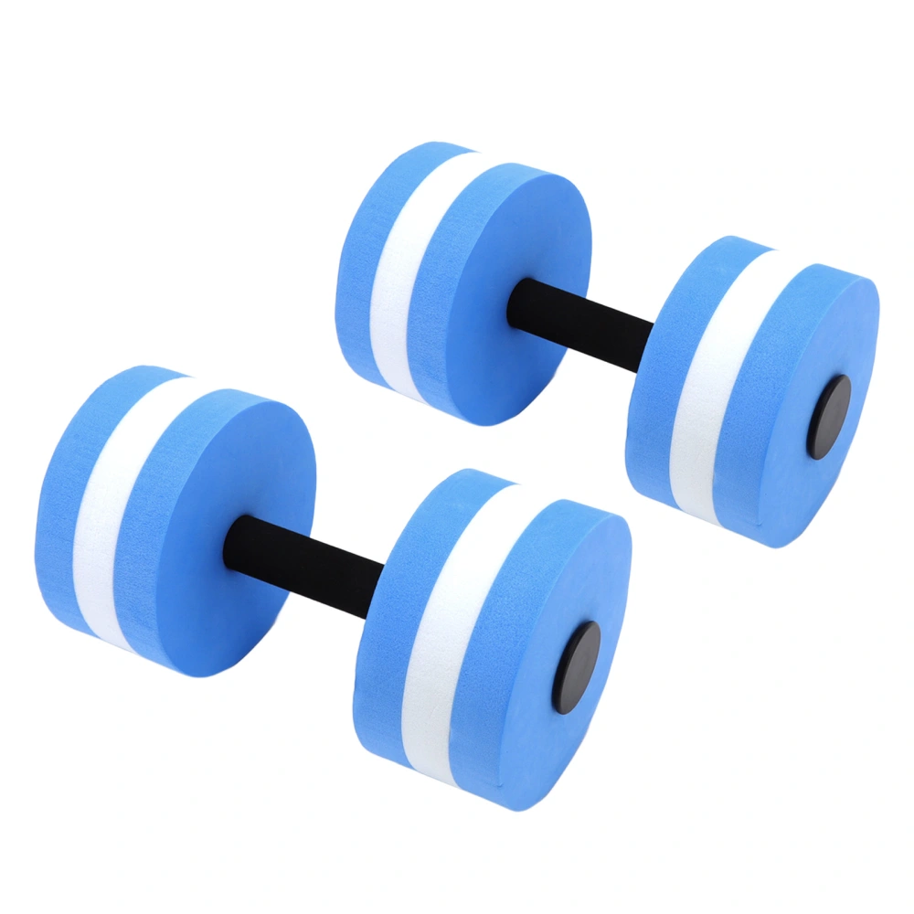 2 PCS EVA Water Floating Dumbbell Yoga Exercise Water Foam Dumbbell Fitness Tool for Men Women Kids Blue