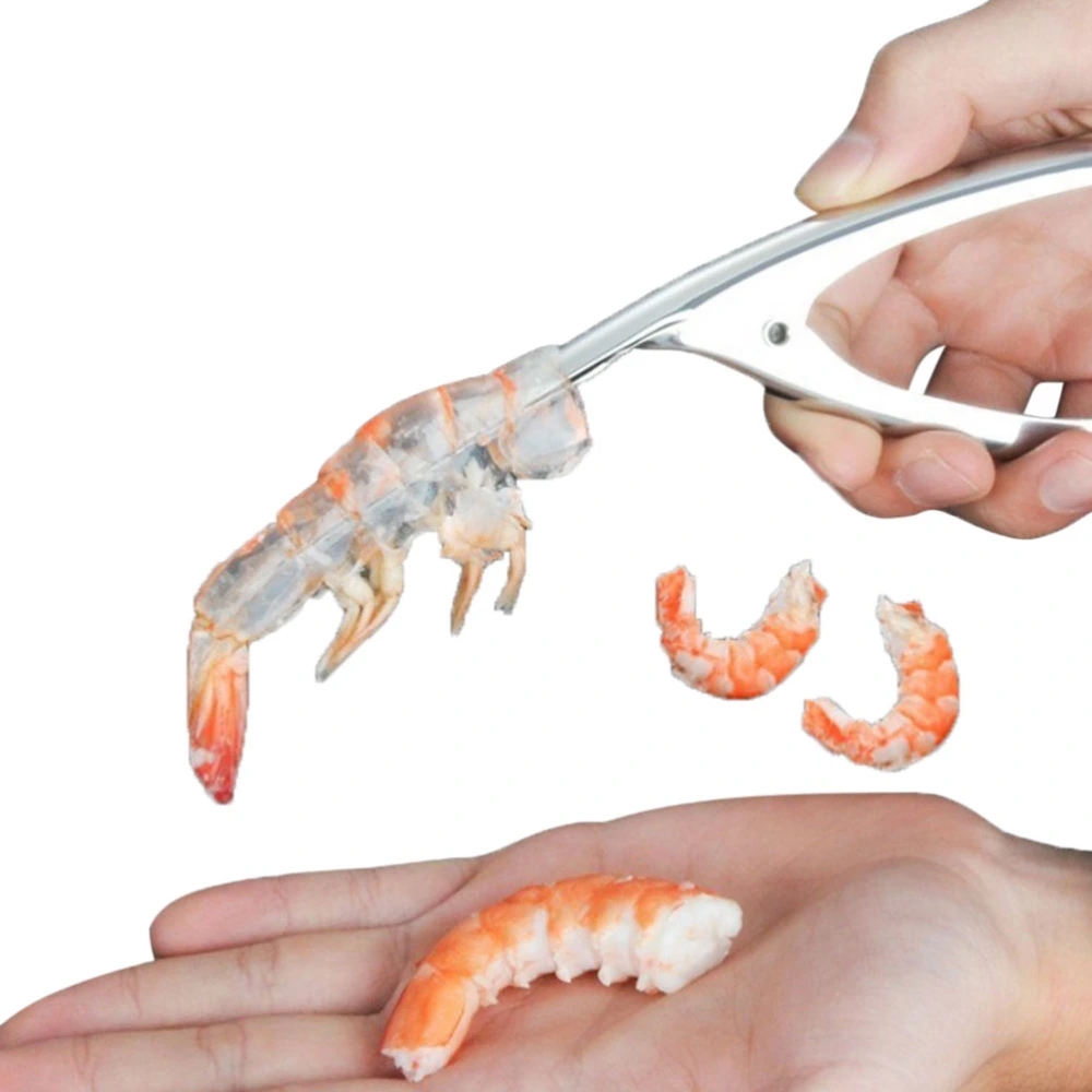 Stainless Steel Shrimp Peeler Curved Seafood Shell Deveiner Tool Kitchen Prawn Peeler