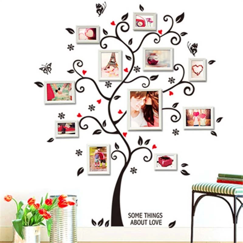 DIY Removable Photo Tree Wall Decals PVC Adhesive Wall Stickers Mural Art Home Decor
