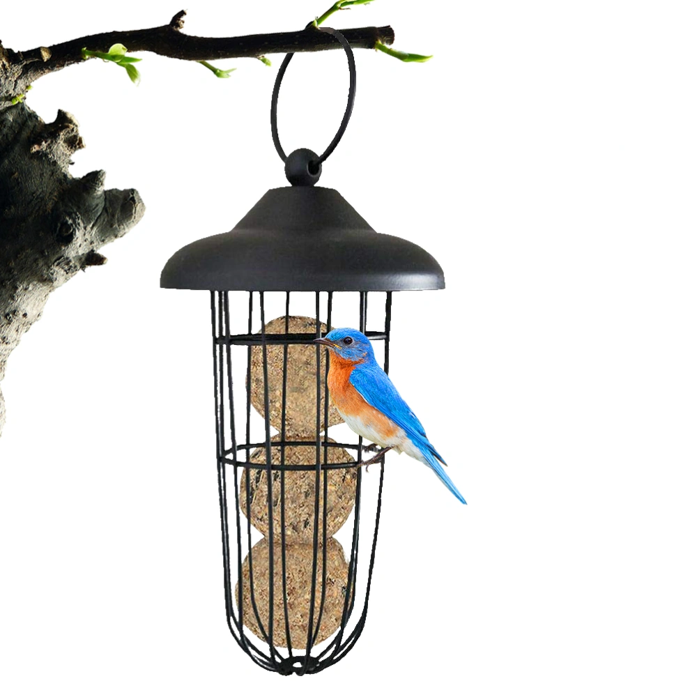 Outdoor Bird Feeder Hanging Fat Ball Holder Metal Bird Feeder Bird Food Dispenser