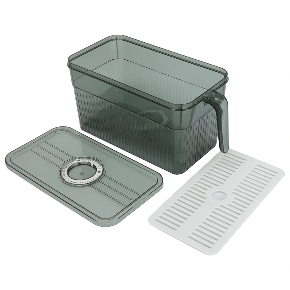 Refrigerator Organizers Bins Date Recording Food Grade Material Stackable Fridge Organizers with Draining Board for Home