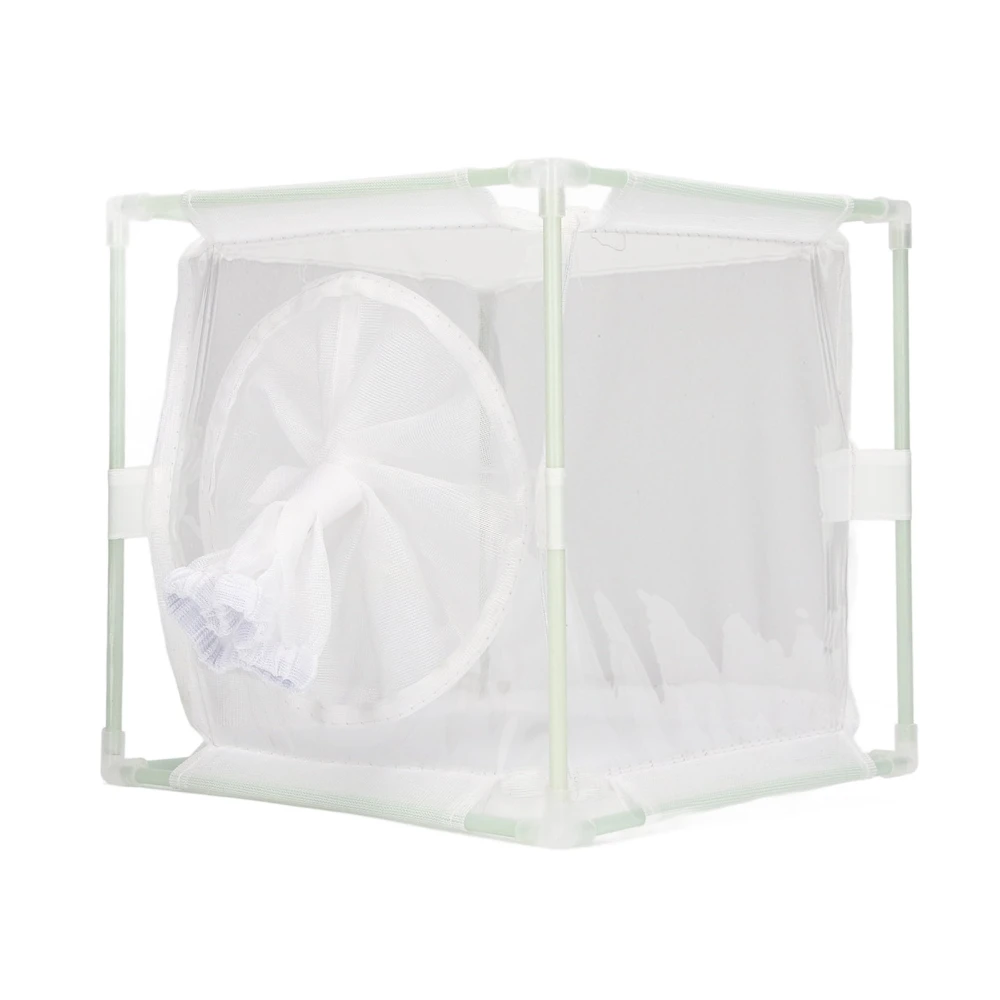 Insect Observation Cage PVC Mesh White Reusable Butterfly Habitat Breeding Incubator Box Sleeve Shaped