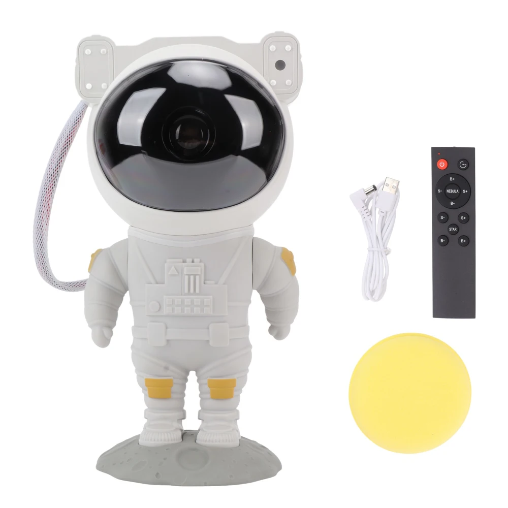 Astronaut Star Projection Lamp with Timer and Remote USB Rechargeable Atmospheric Projector Night Light for Bedroom