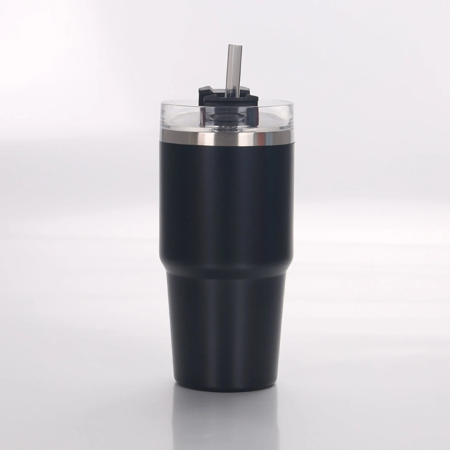 Travel Tumbler Cup Stainless Steel with Straw Lid Keep Warm and Cold Coffee Mug for Home Office Black 30oz