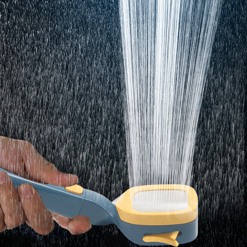 4 Gear Showerhead with Filter Strong Performance Stable Simple Universal Shower Head for Bathroom G1/2 Dark Blue Yellow