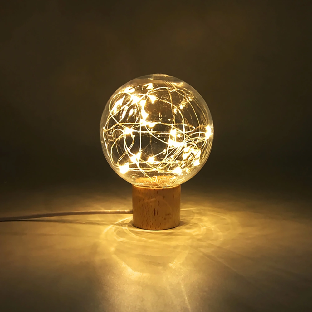 Novelty LED Light with Wood Base Romantic Light Light Home Decor