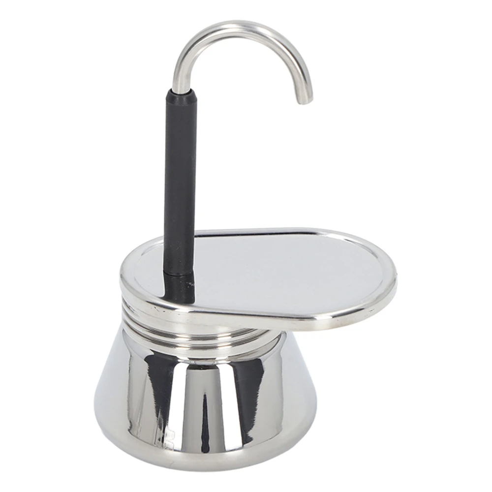 Single Spout Mocha Pot Stainless Steel Lightweight Italian Coffee Maker for Outdoor Camping Home