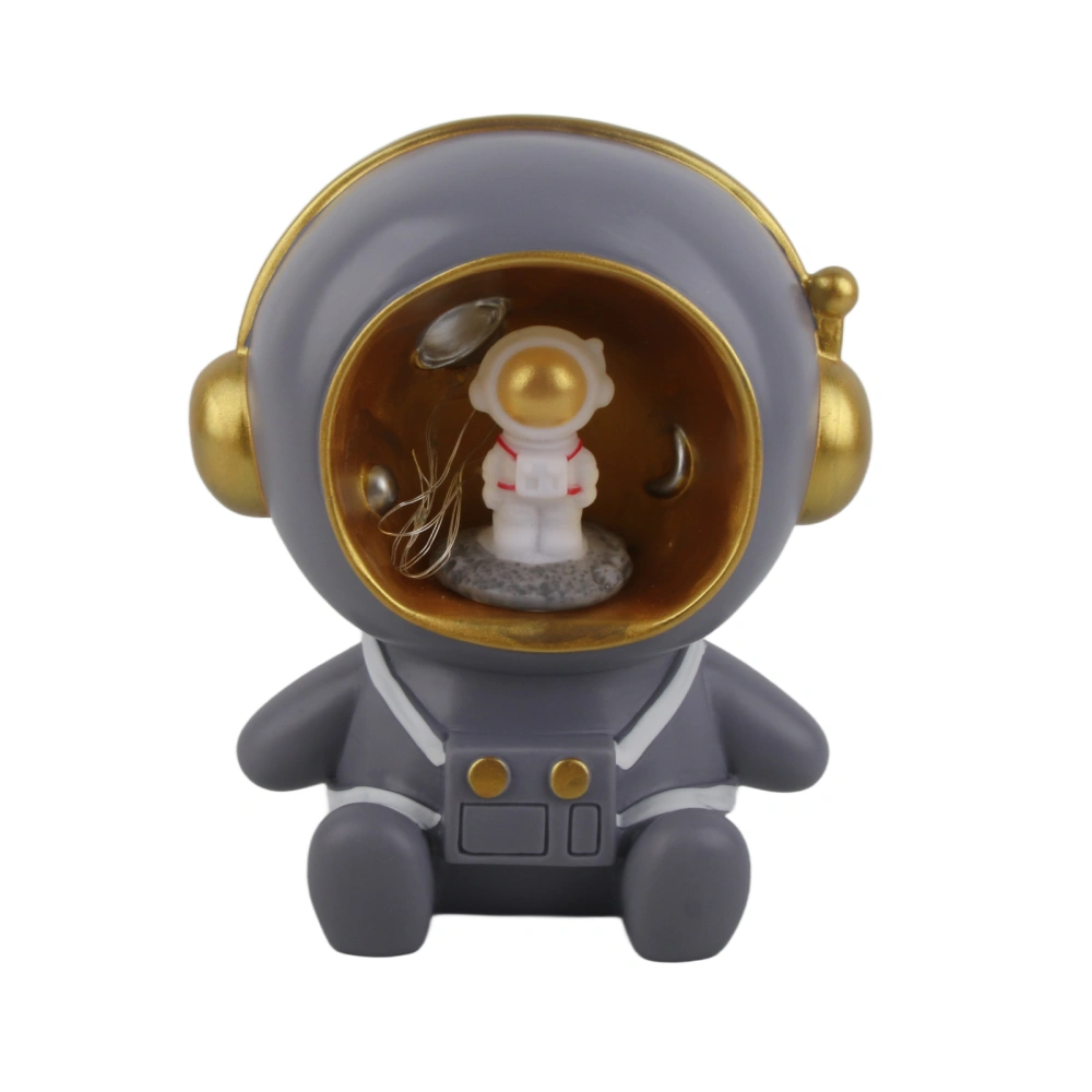 Cute Astronaut Night Light Nursery Lamp Coin Money Bank Desktop Decoration Birthday Gift for Boys Girls Grey