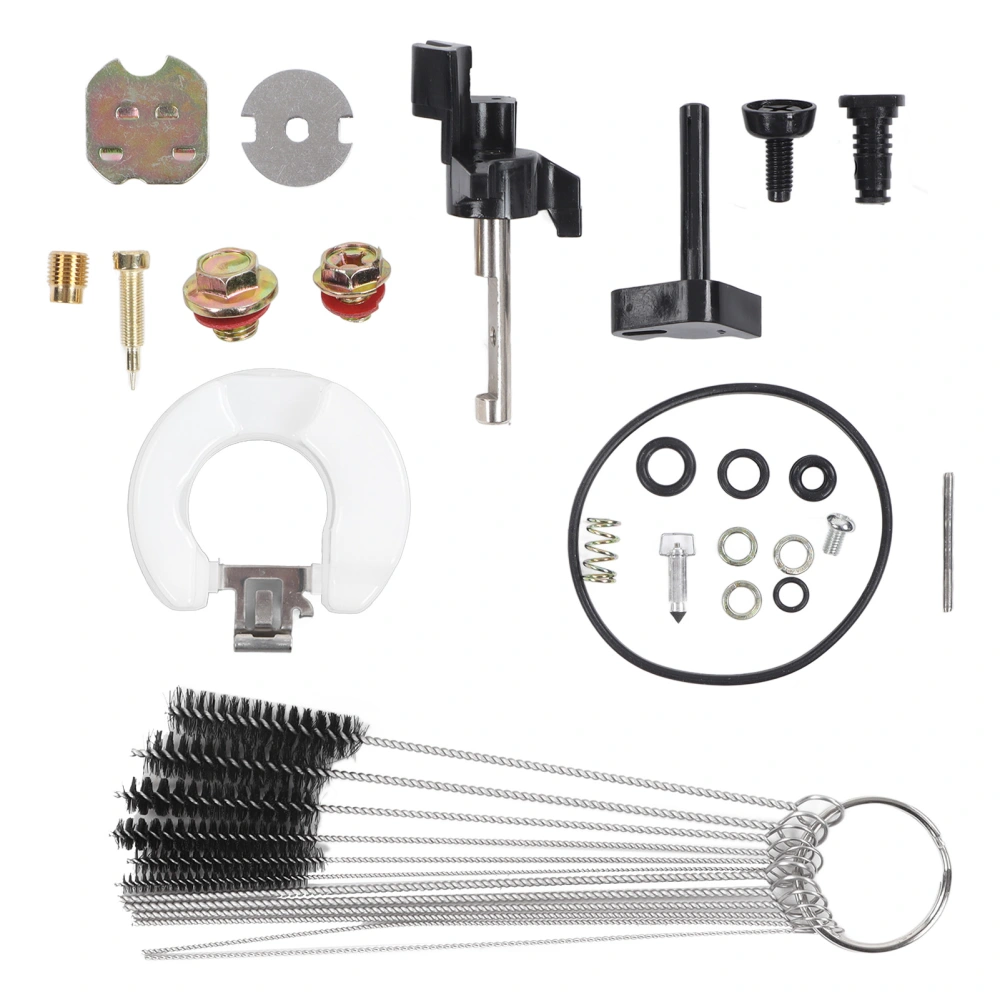 Carburetor Repair Kit Iron Copper Plastic Lawn Mower Replacement Accessories Set with Cleaning Brush for GX160 GX200