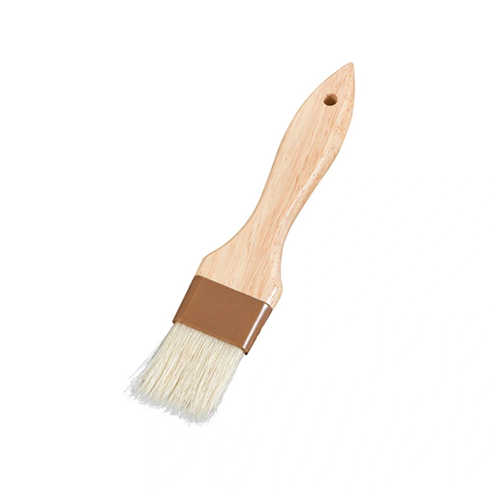 Wool Pastry Brush Kitchen Oil Brush with Wooden Handle Wool Barbecue Brush