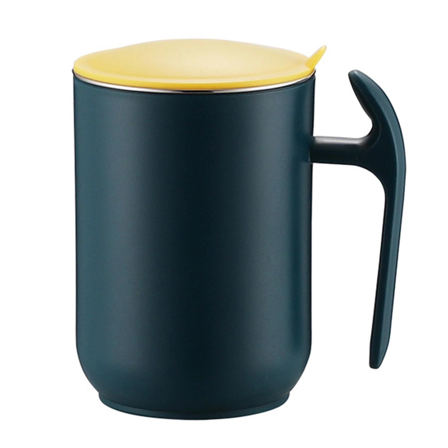 550ml Stainless Steel Double Walled Mugs Leakproof Prevent Scalding Frosted Insulated Coffee Mugs for Home Cafe Office Dark Green 550ml