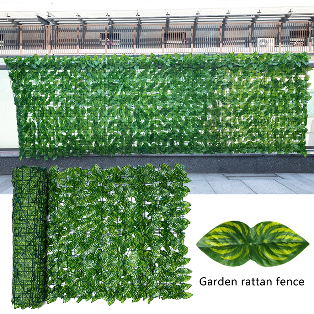 Artificial Leaf Screening Roll UV Fade Protected Hedging Wall Landscaping Garden Fence Balcony Screen for Indoor Outdoor Decor