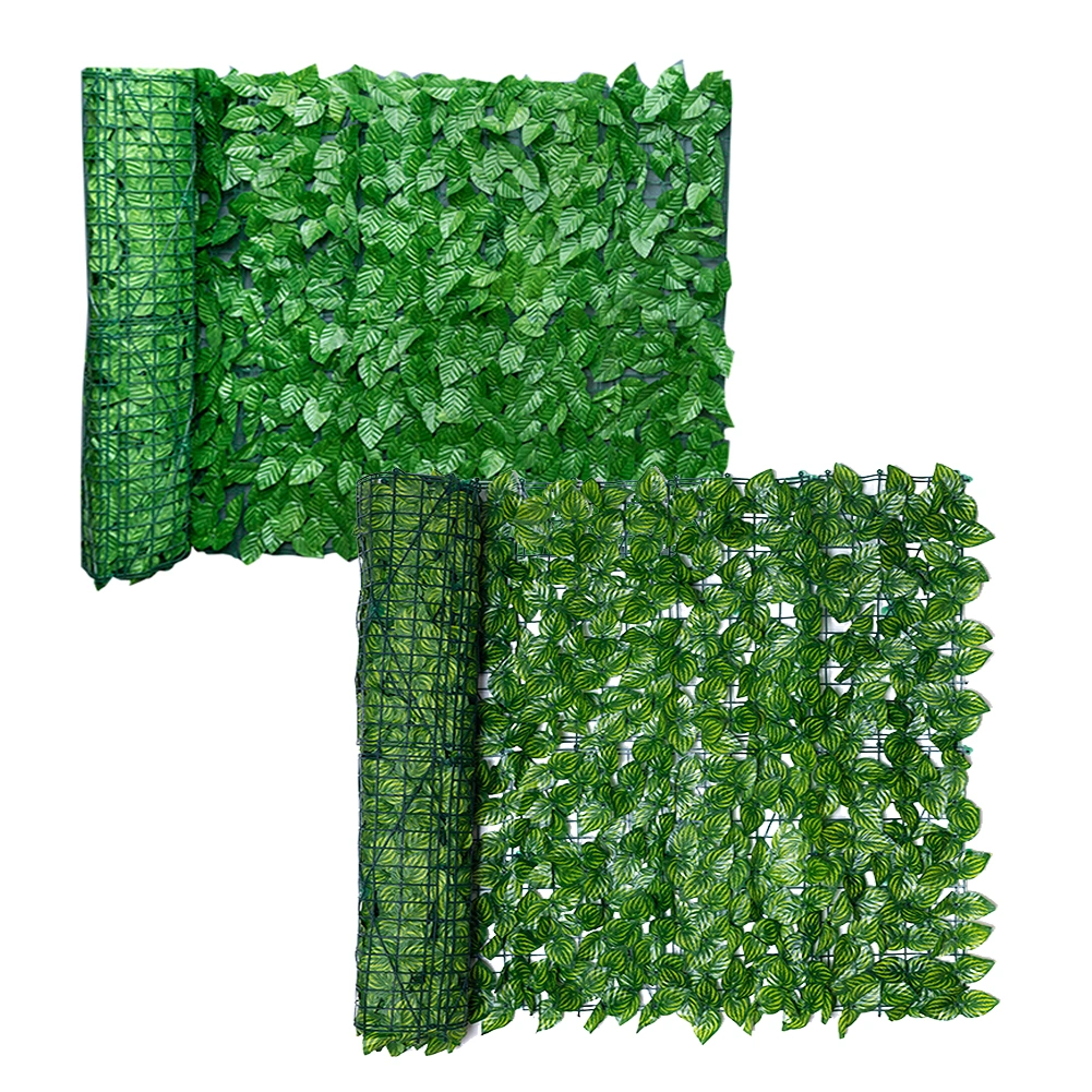 Artificial Leaf Screening Roll UV Fade Protected Hedging Wall Landscaping Garden Fence Balcony Screen for Indoor Outdoor Decor