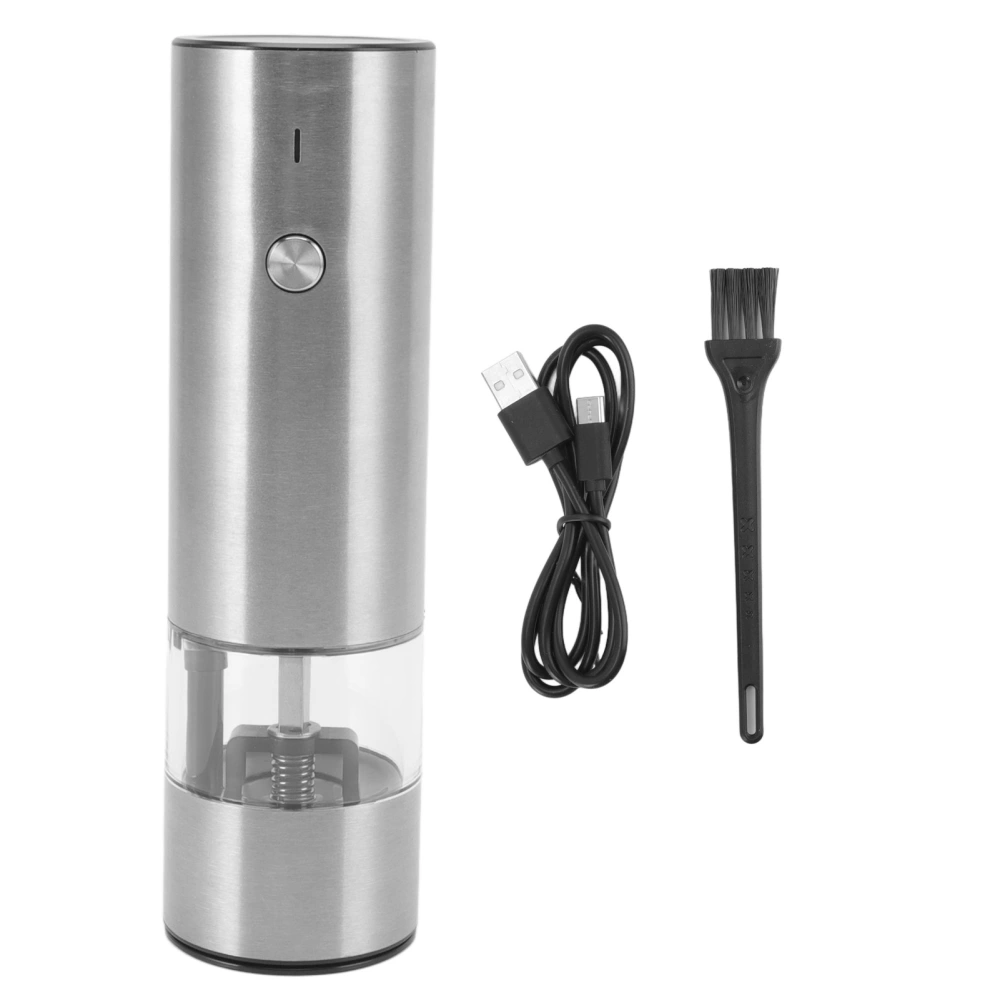 Electric Pepper Grinder Adjustable Coarseness Rechargeable Salt Mill Grinder for Kitchen Restaurant Camping Barbecue