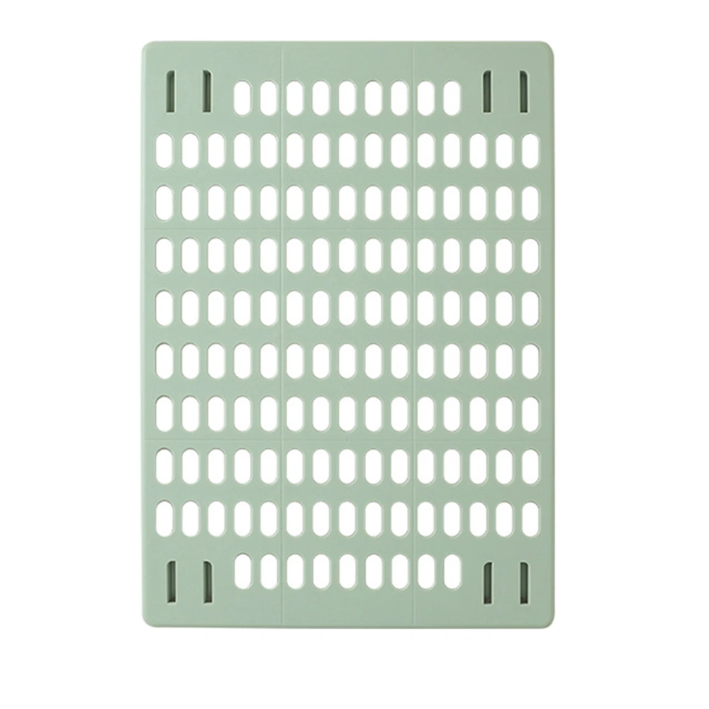 Pegboard Wall Organizer Simple Multiple Holes Punch Free Self Adhesive Wall Mount Display Pegboard Panel for Kitchen Green Slab