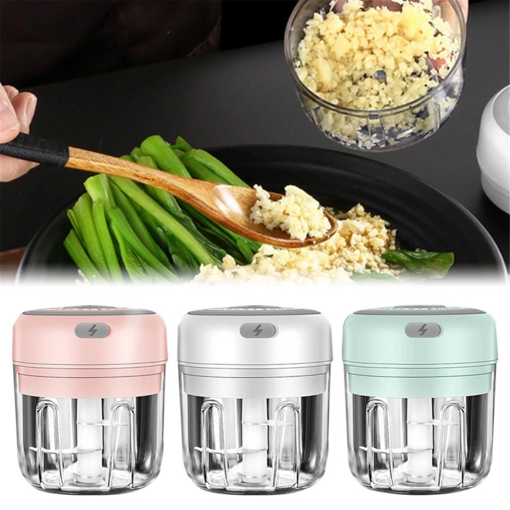 Wireless Electric Garlic Machine Mini Food Garlic Vegetable Chopper Grinder Crusher Press for Meat Fruit Onion