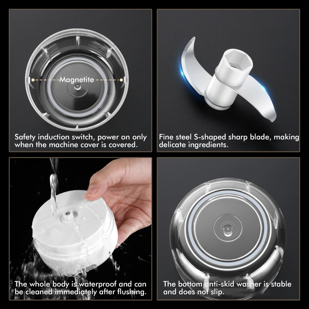 Wireless Electric Garlic Machine Mini Food Garlic Vegetable Chopper Grinder Crusher Press for Meat Fruit Onion