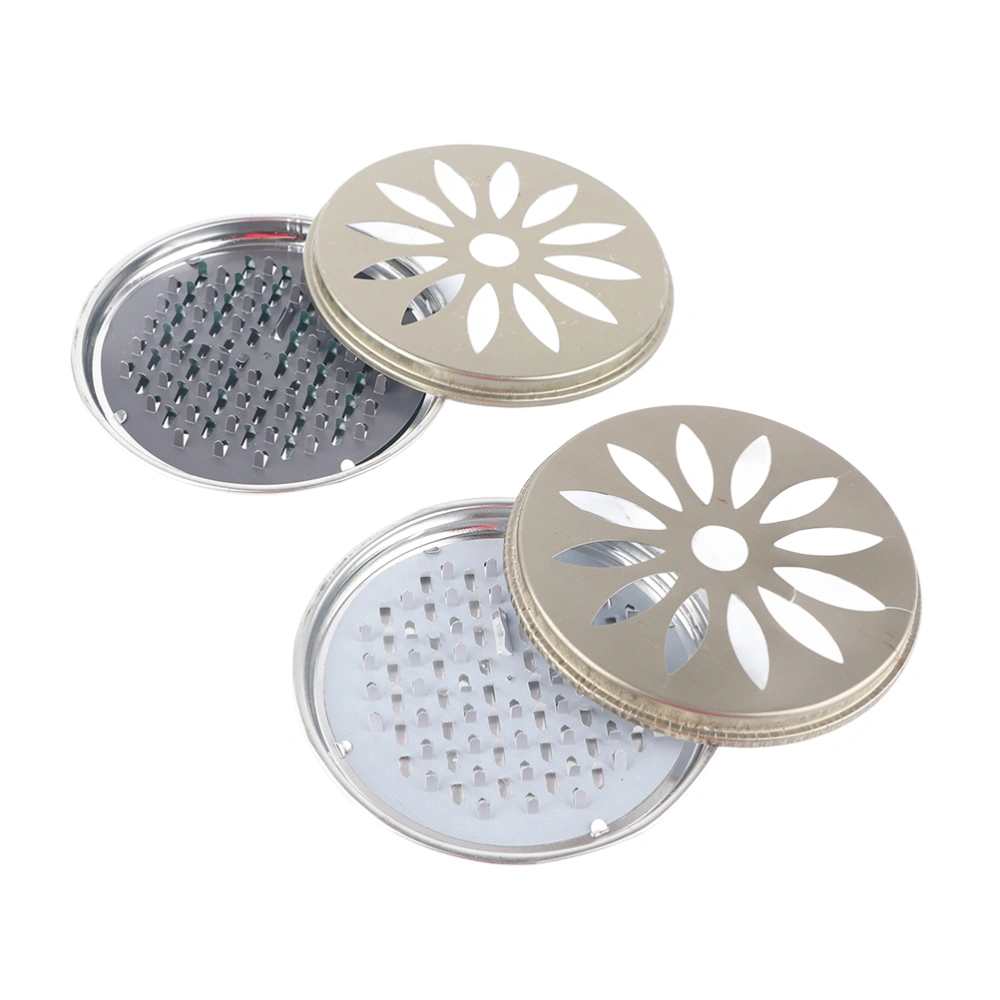 2PCS Stainless Steel Mosquito Coil Holder with Supporting Nail Teeth and Hollow Lid