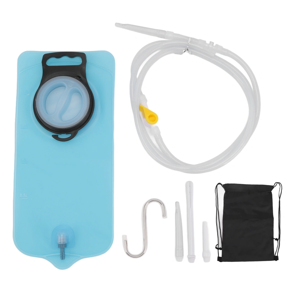 TPU Home Enema Bag Kit Hose S Hook Cleaning Nozzle Storage Bag Enema Bag Set for Bathing Hospital 2L