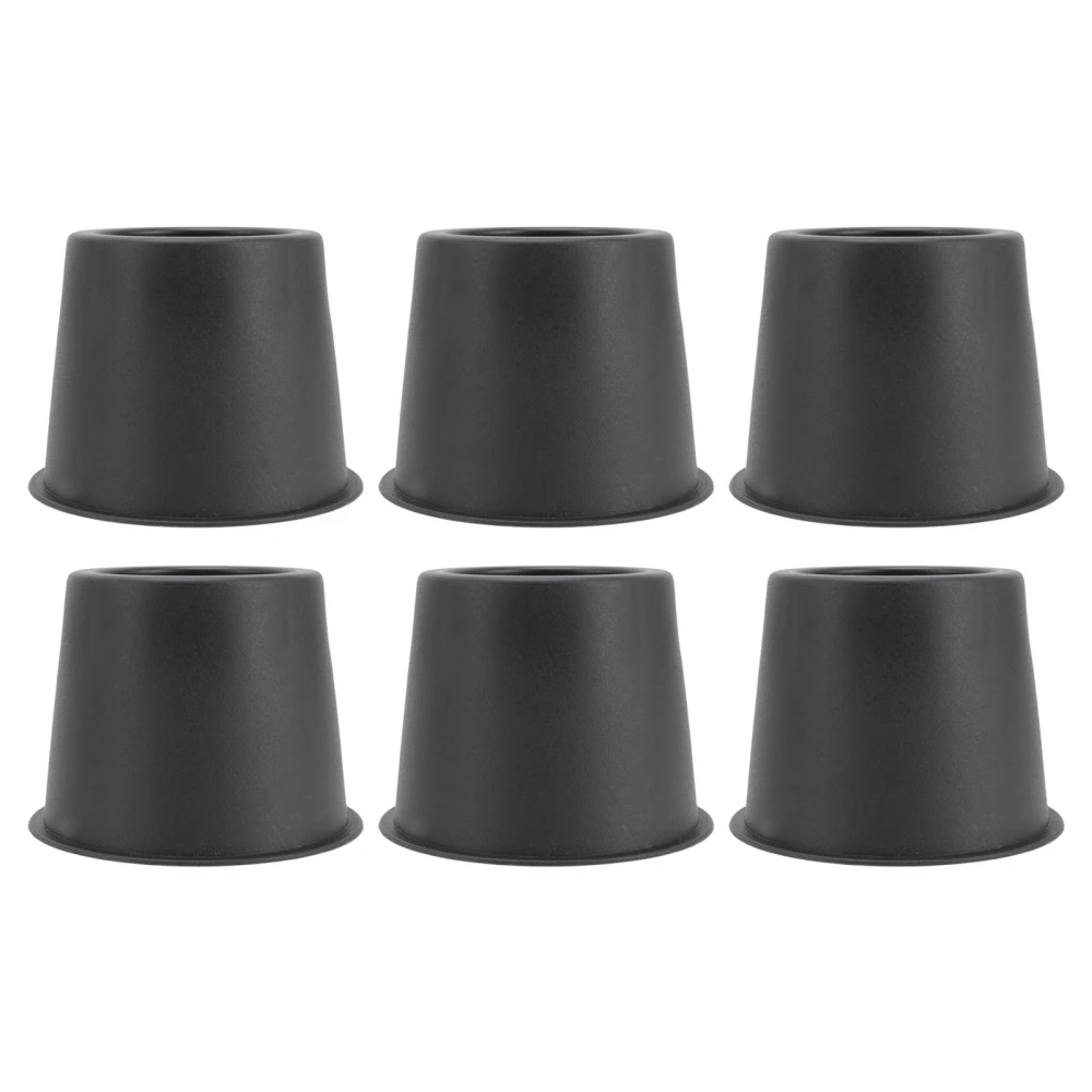 6 PCS Anti Vibration Pads Sofa Feet Pad Furniture Riser Mat for Table Cabinet Bed 3in Black Round