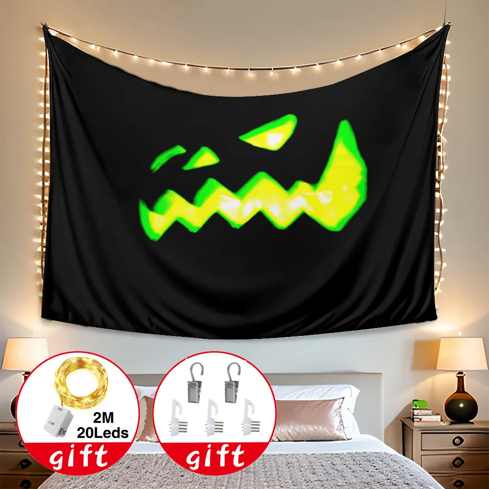 Halloween Decorative Tapestry, Horror Haunted Halloween Tapestry, for Dorm Bedroom Living Room,#136