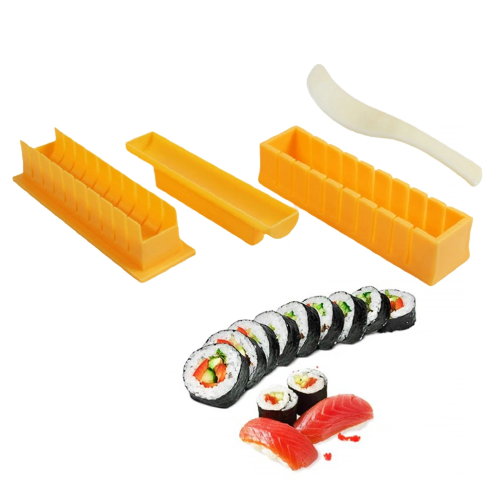 4PCS/Set Sushi Maker Kit Round Sushi Maker Mold DIY Sushi Maker Tool Set for Rice Rolls Non Stick Sushi Mold