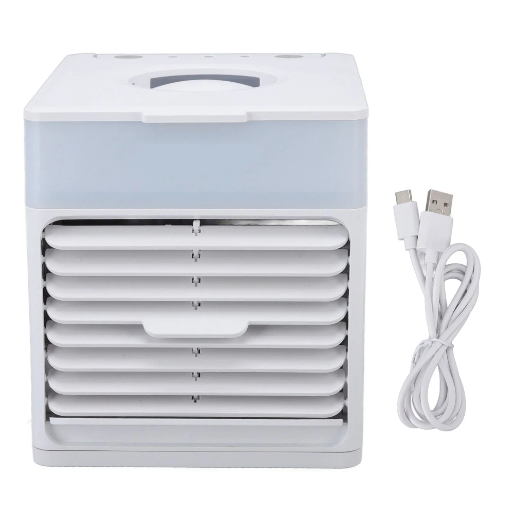 Mini Air Conditioner 500ML 3 Speeds Quiet Cooling Humidifying Purification Night Light Portable Air Conditioner