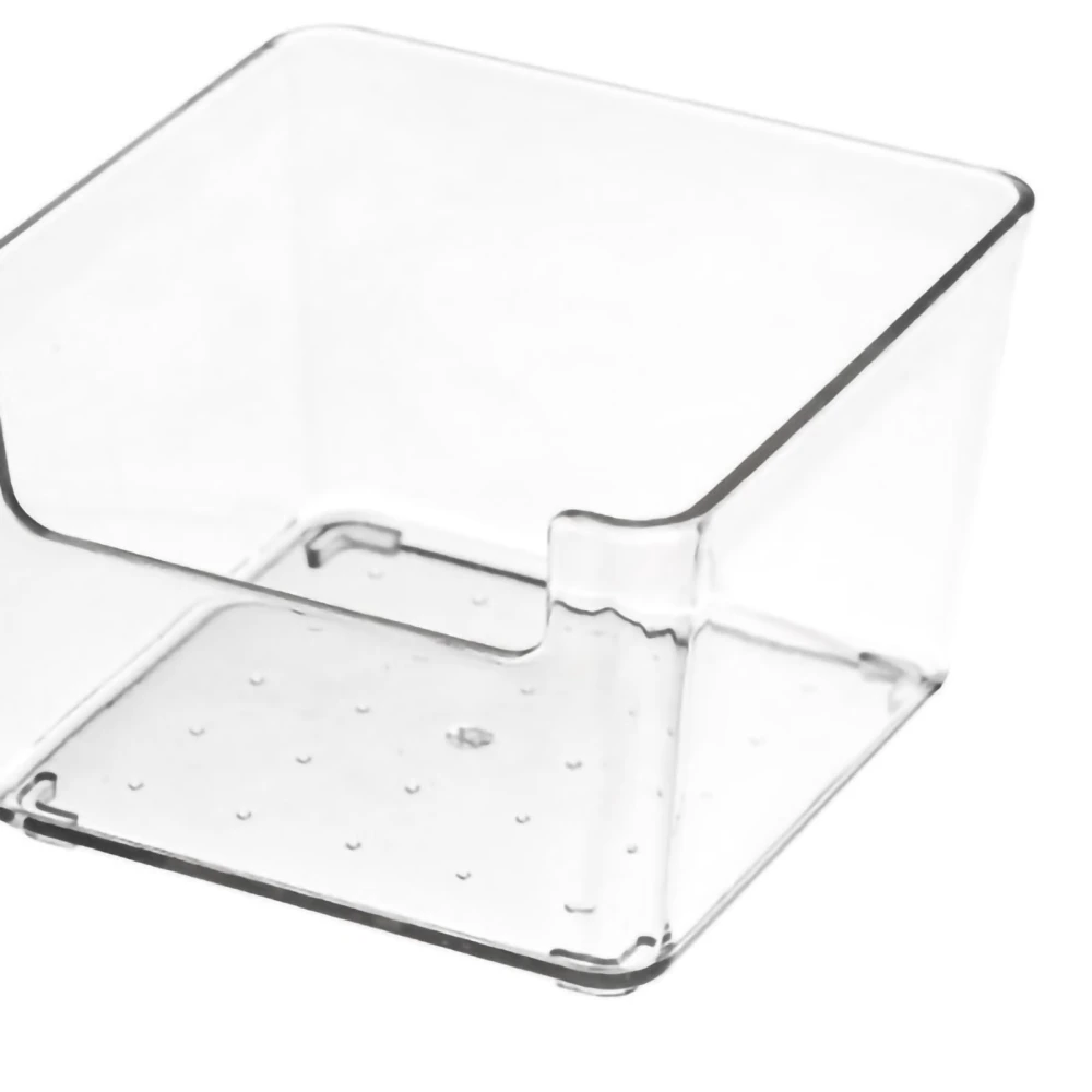 Drawer Storage Trays Durable Transparent Plastic Drawer Storage Divid Box for Kitchen Small Square Box