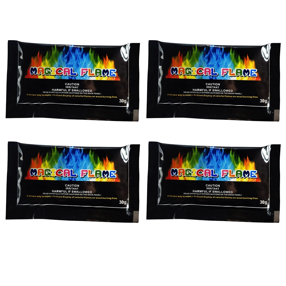 4Pcs Fire Flame Colorant Packets Vibrant Long Lasting Flame Color Changer for Campfire Bonfire Fireplace Indoor Outdoor Use