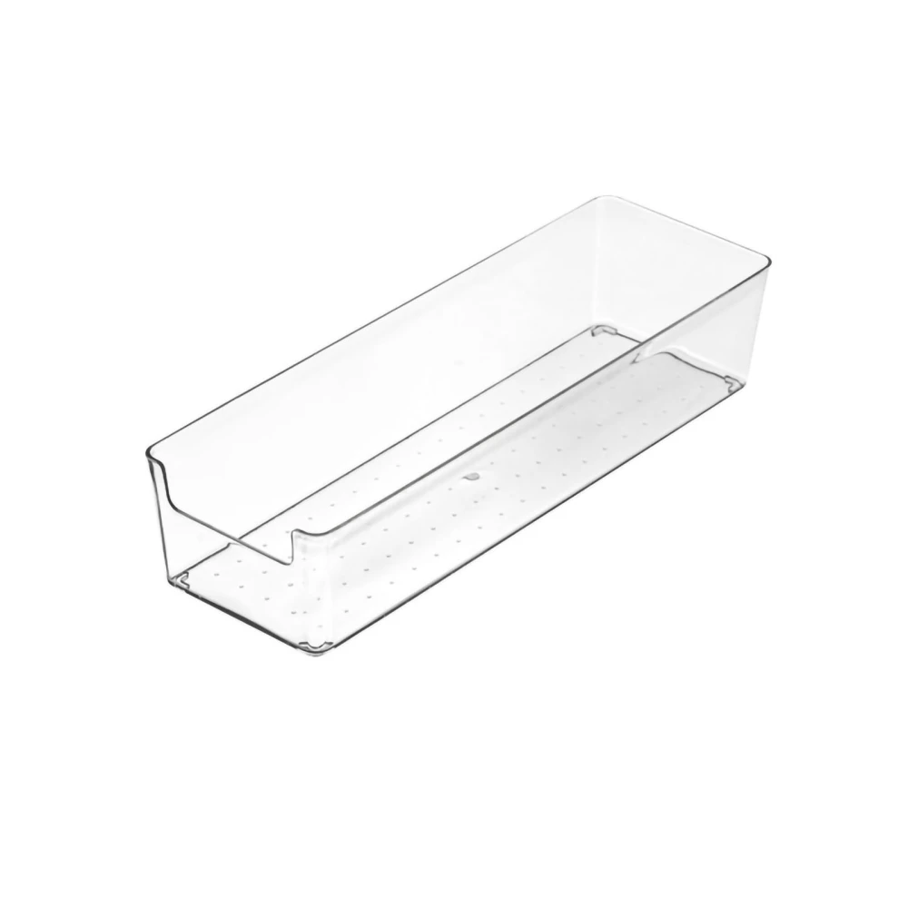 Drawer Storage Trays Durable Transparent Plastic Drawer Storage Divid Box for Kitchen Large Rectangle Box